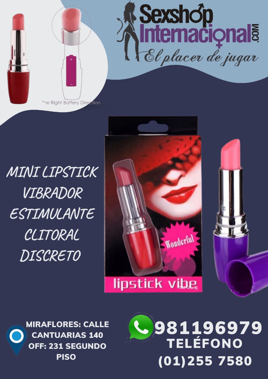 LIPSTICK BALA VIBRADORA - SUMERGIBLE- DISCRETA-PAREJAS-SEXSHOP LIMA 971890151 